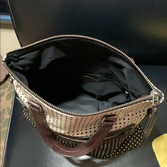 Fossil Canvas Crossbody Bag Polkadot - Picture 5 of 11